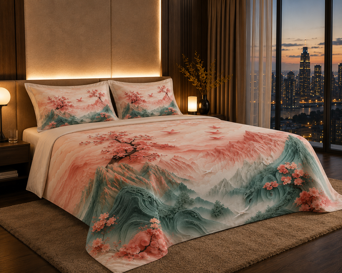 Dreamr DREAMLAND Bedsheet Set - Sakura Dreamscape