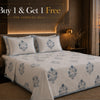 Indigo Heritage Handblock Percale Cotton Bedsheet Set