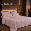 Dreamr Soft Botanical Blush Premium Fitted Bedsheet Set