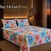 Dreamr Watercolor Blossom Premium Fitted Bedsheet Set