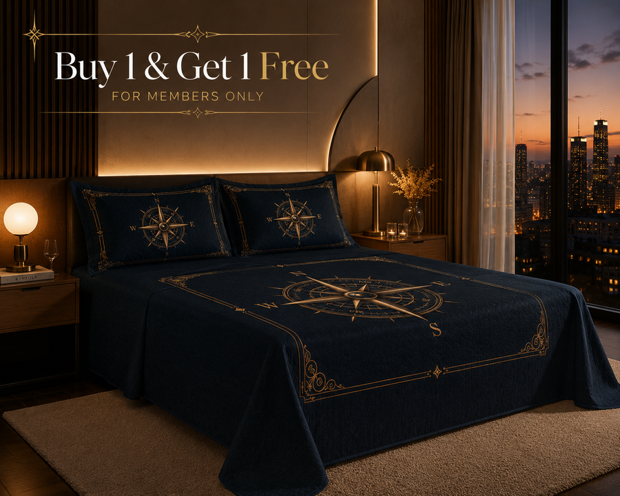 Dreamr Royal Luxury  Bedsheet – Imperial Compass