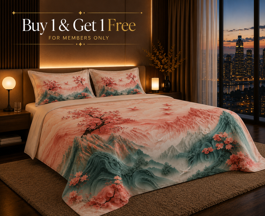 Dreamr DREAMLAND Bedsheet Set - Sakura Dreamscape