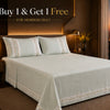 Dreamr Sage Meadow Jaipuri Pure South Cotton Flat Bedsheet Set - Sage Green