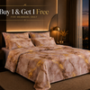 Dreamr Rose Gold Marble Premium Fitted Bedsheet Set