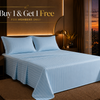 Dreamr Premium Hotel Stripe Fitted Bedsheet Set - Ice Blue