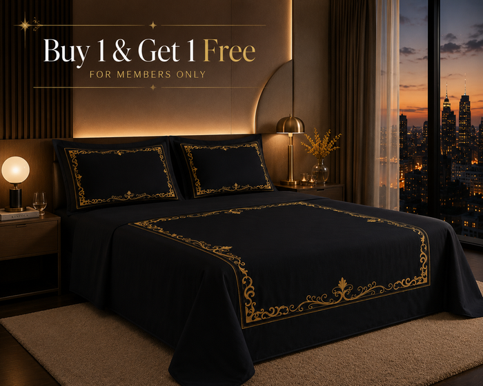 Dreamr Royal Luxury  Bedsheet – Royal Noir