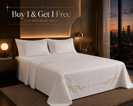 Dreamr Royal Luxury  Bedsheet – Imperial Ivory