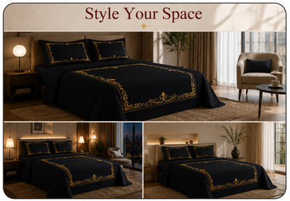 Dreamr Royal Luxury  Bedsheet – Royal Noir