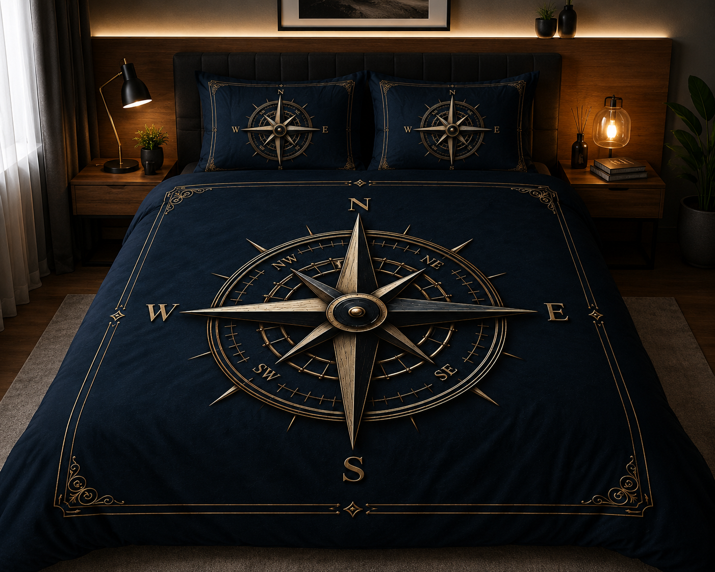 Dreamr Royal Luxury  Bedsheet – Imperial Compass