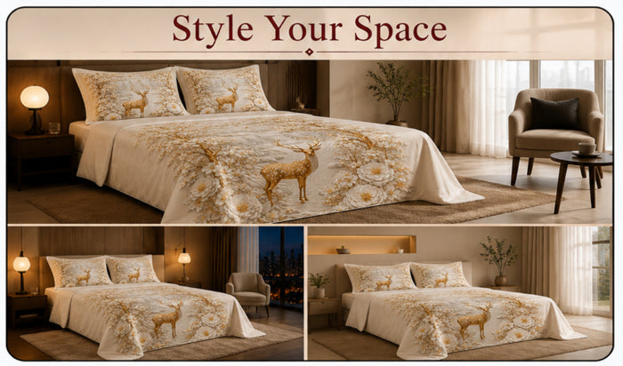 Dreamr DREAMLAND Bedsheet Set - Royal Forest Deer