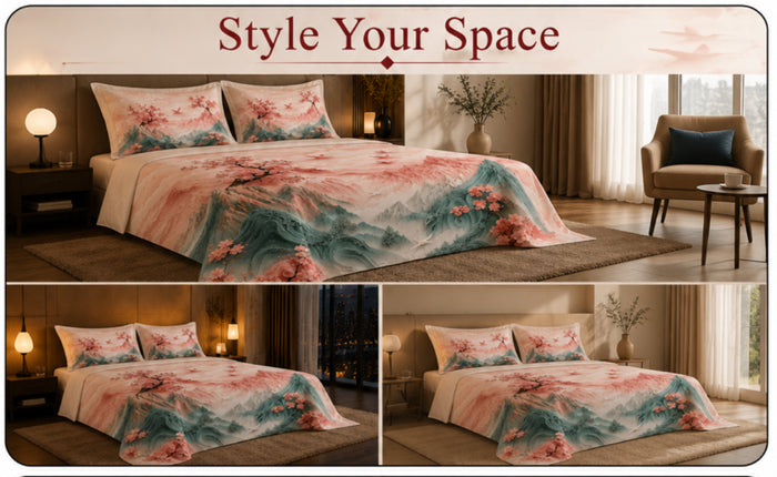 Dreamr DREAMLAND Bedsheet Set - Sakura Dreamscape