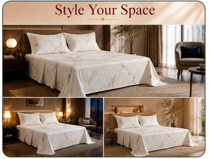 Dreamr Royal Luxury  Bedsheet – Marble Royale
