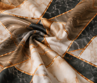 Dreamr Abstract Leaf Premium Fitted Bedsheet Set