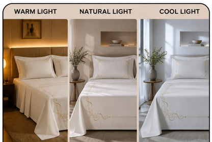 Dreamr Royal Luxury  Bedsheet – Imperial Ivory
