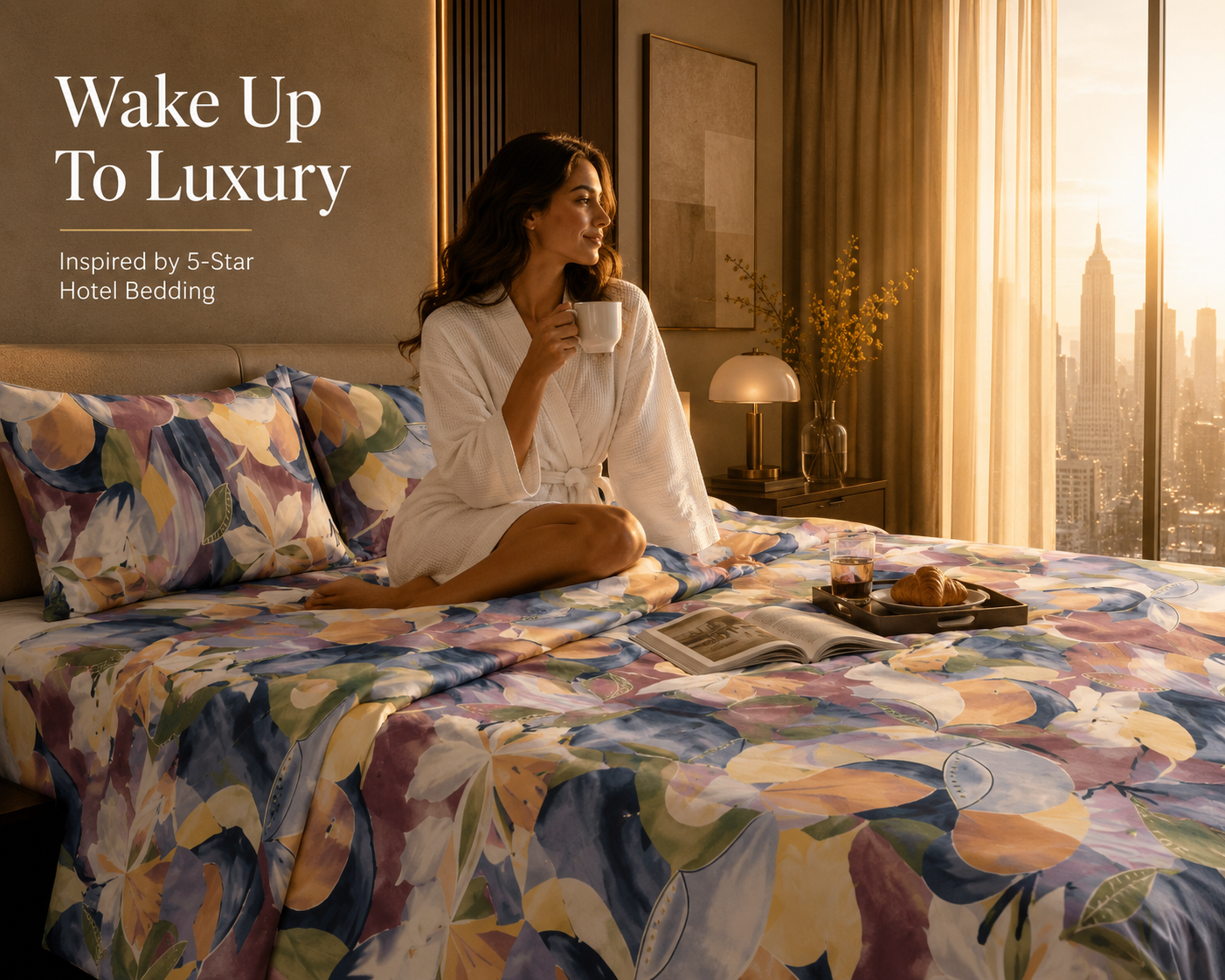 Dreamr Marble Geometry Premium Fitted Bedsheet Set