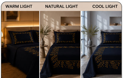 Dreamr Royal Luxury  Bedsheet – Midnight Majesty