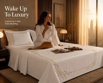 Dreamr Royal Luxury  Bedsheet – Imperial Ivory