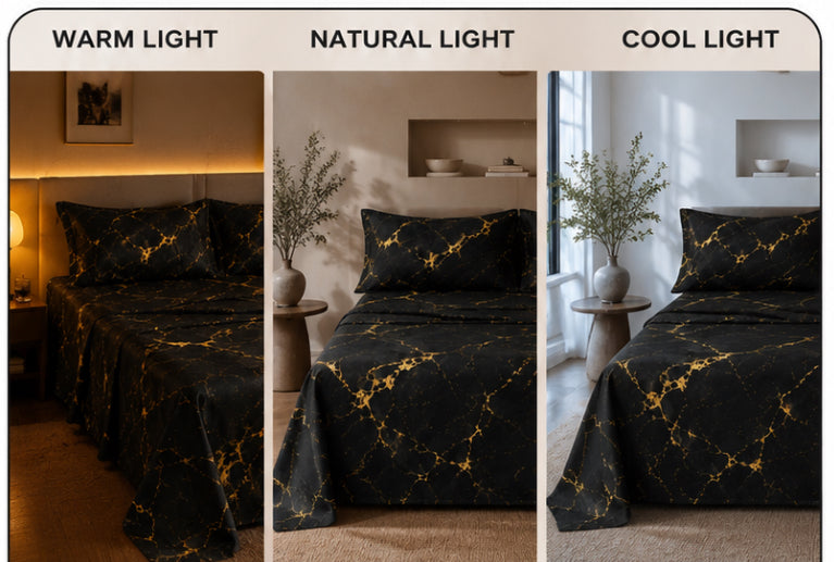 Dreamr Royal Luxury  Bedsheet – Obsidian Luxe
