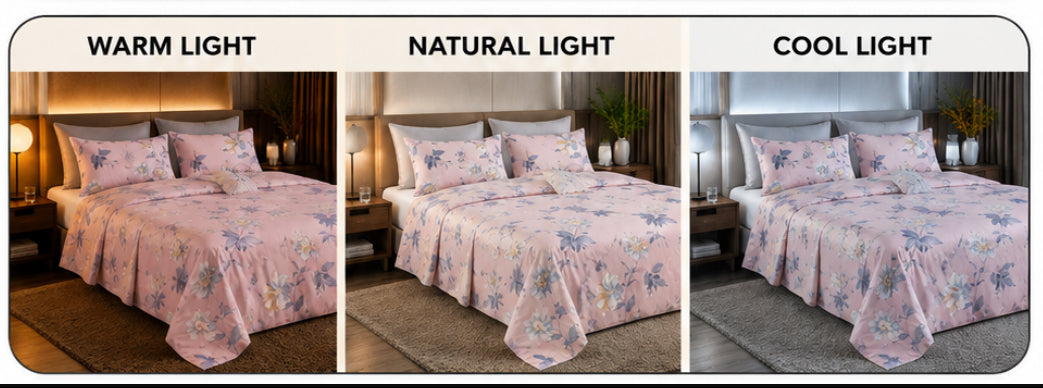 Dreamr Pink Blossom Premium Fitted Bedsheet Set