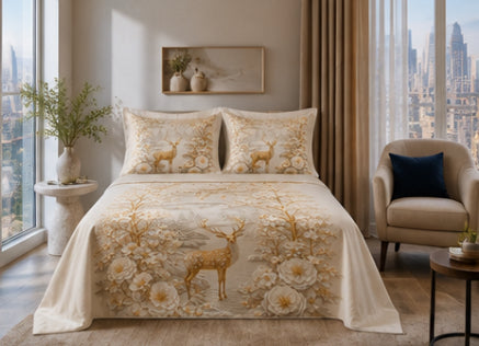 Dreamr DREAMLAND Bedsheet Set - Royal Forest Deer