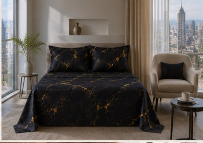 Dreamr Royal Luxury  Bedsheet – Obsidian Luxe