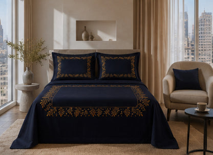 Dreamr Royal Luxury  Bedsheet – Midnight Majesty
