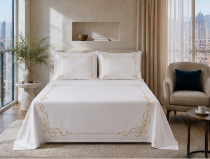 Dreamr Royal Luxury  Bedsheet – Imperial Ivory