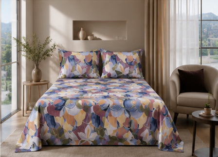 Dreamr Marble Geometry Premium Fitted Bedsheet Set