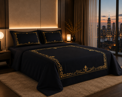 Dreamr Royal Luxury  Bedsheet – Royal Noir