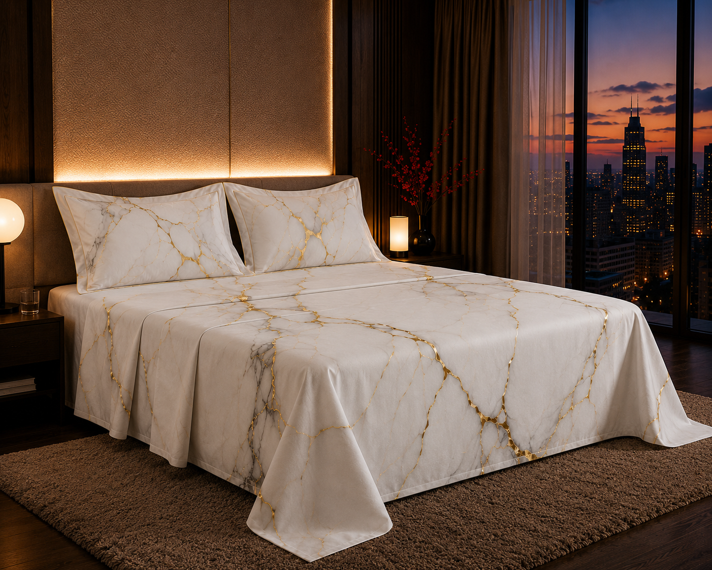 Dreamr Royal Luxury  Bedsheet – Marble Royale