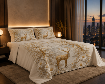 Dreamr DREAMLAND Bedsheet Set - Royal Forest Deer