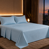 Dreamr Premium Hotel Stripe Fitted Bedsheet Set - Ice Blue