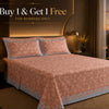 Rosewood Garden Handblock Percale Cotton Bedsheet Set