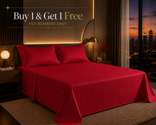 Dreamr Premium Hotel Stripe Fitted Bedsheet Set 5